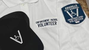 Image of shirt and patch for Amarillo City Marshal Parking Enforcement Volunteer Program