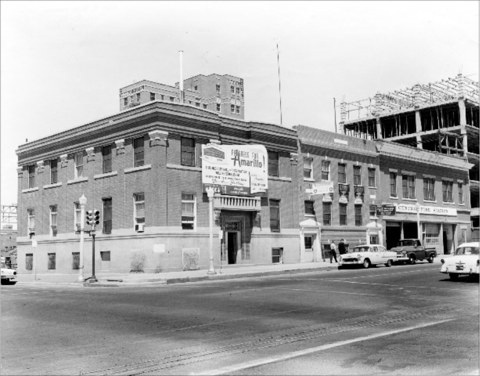 A vintage photo of the Amarillo's City Hall taken in 1960