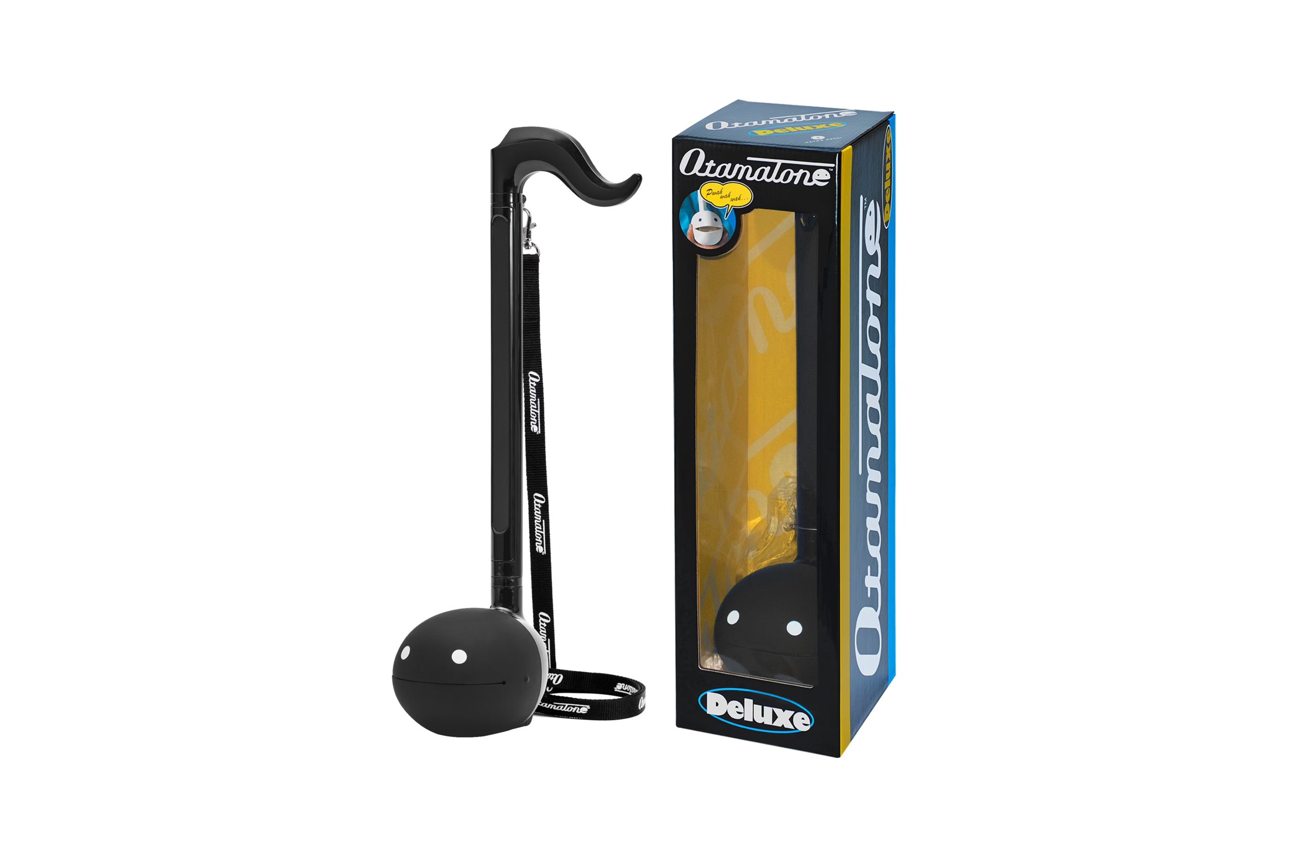 A black Deluxe brand otomatone