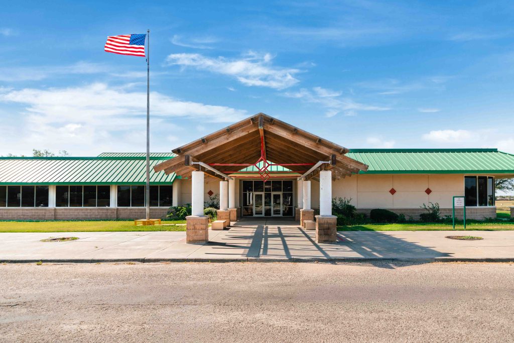 The exterior of Amarillo Public Library's Southwest Branch