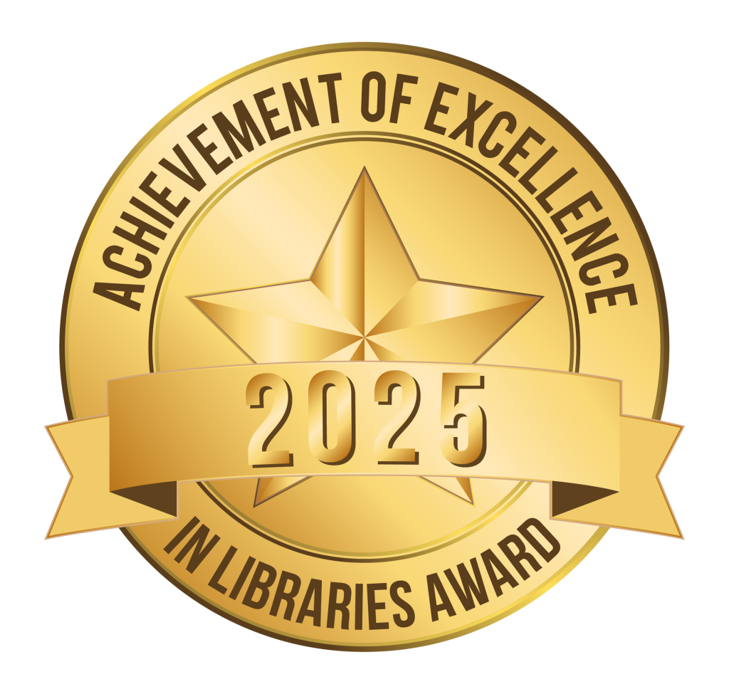 The 2025 Achievement of Excellence in Libraries Award emblem