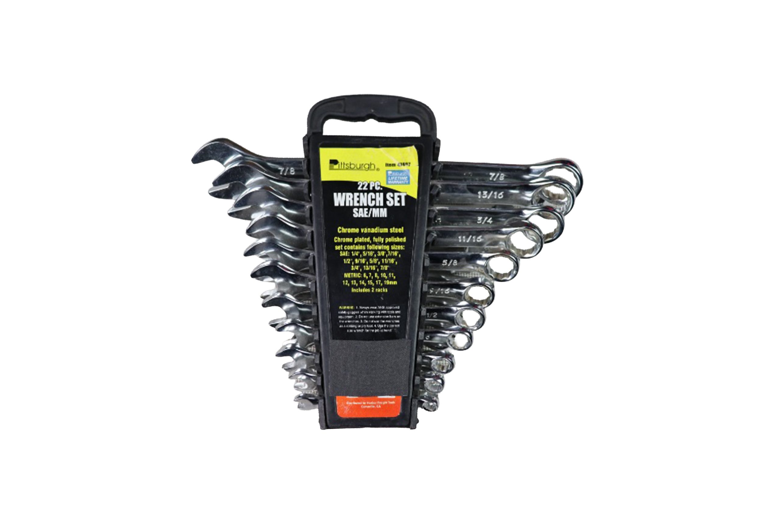 A 22 piece wrench set of varying sizes