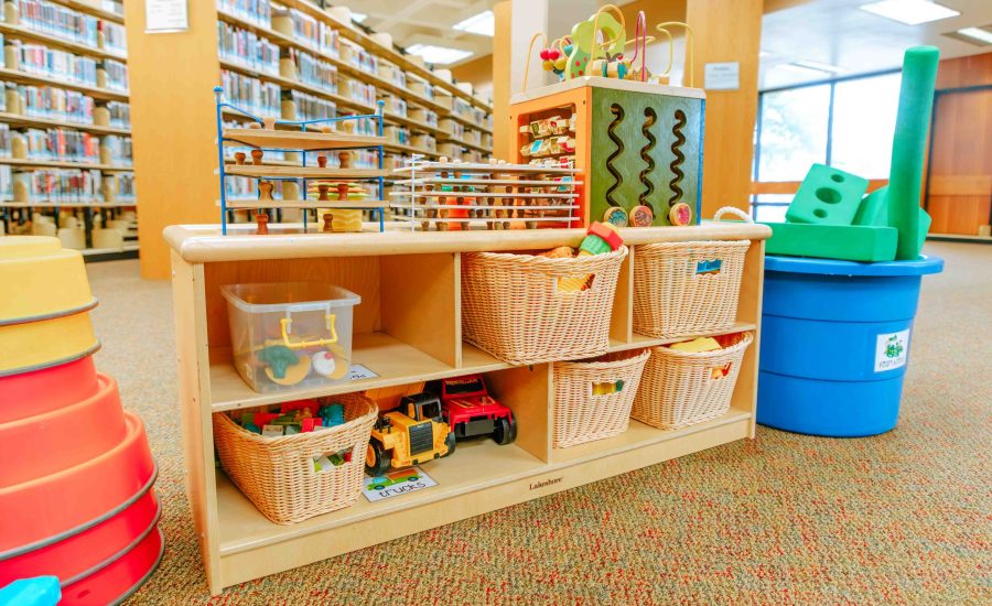 A variety of kids toys at the Downtown Library